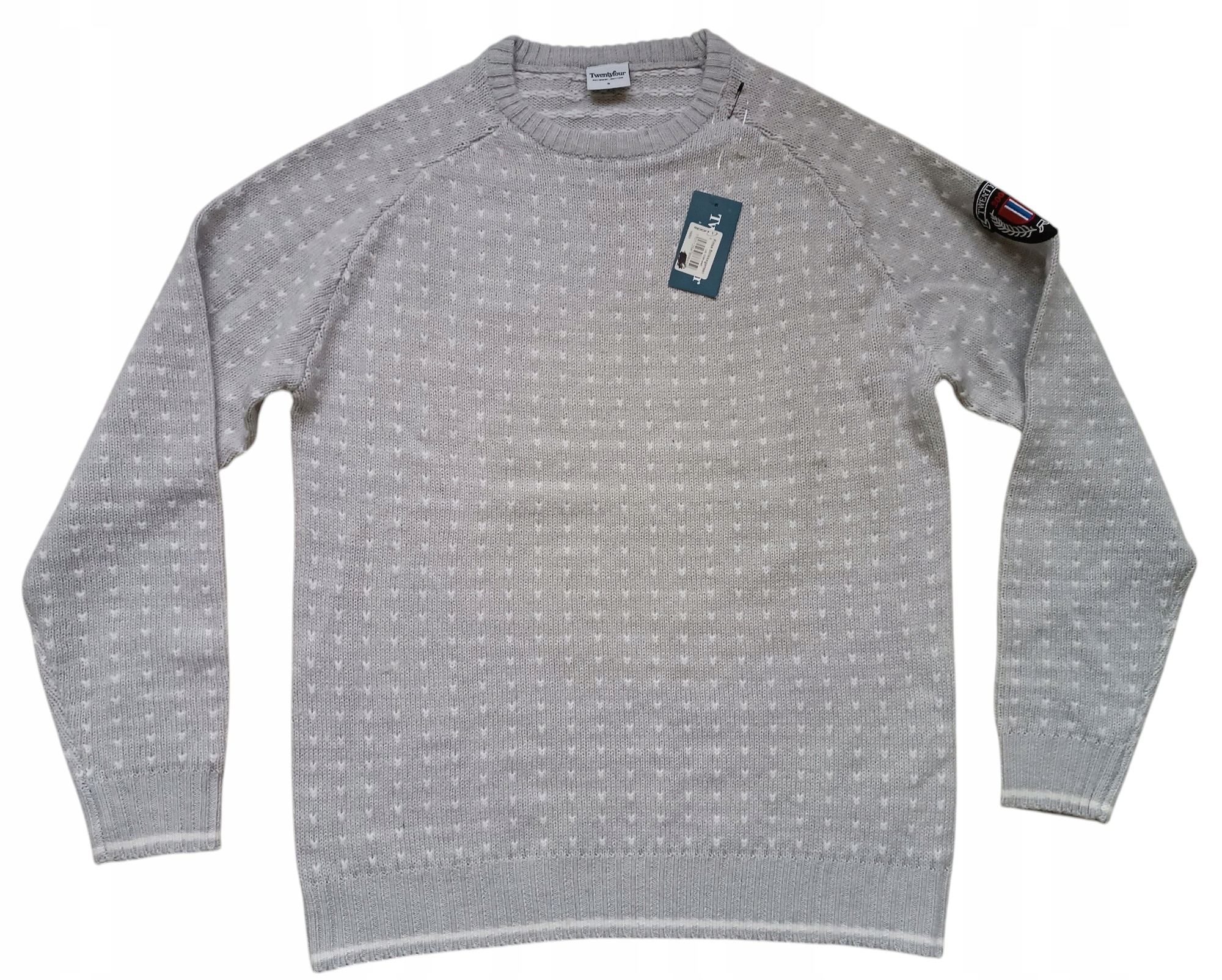 Twentyfour Sweter Męski Wełniany Norweski r. S M