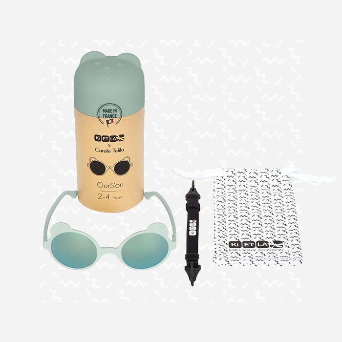 KIETLA Okulary przeciwsłoneczne OURSON dzieci 2+ Kolor zielony