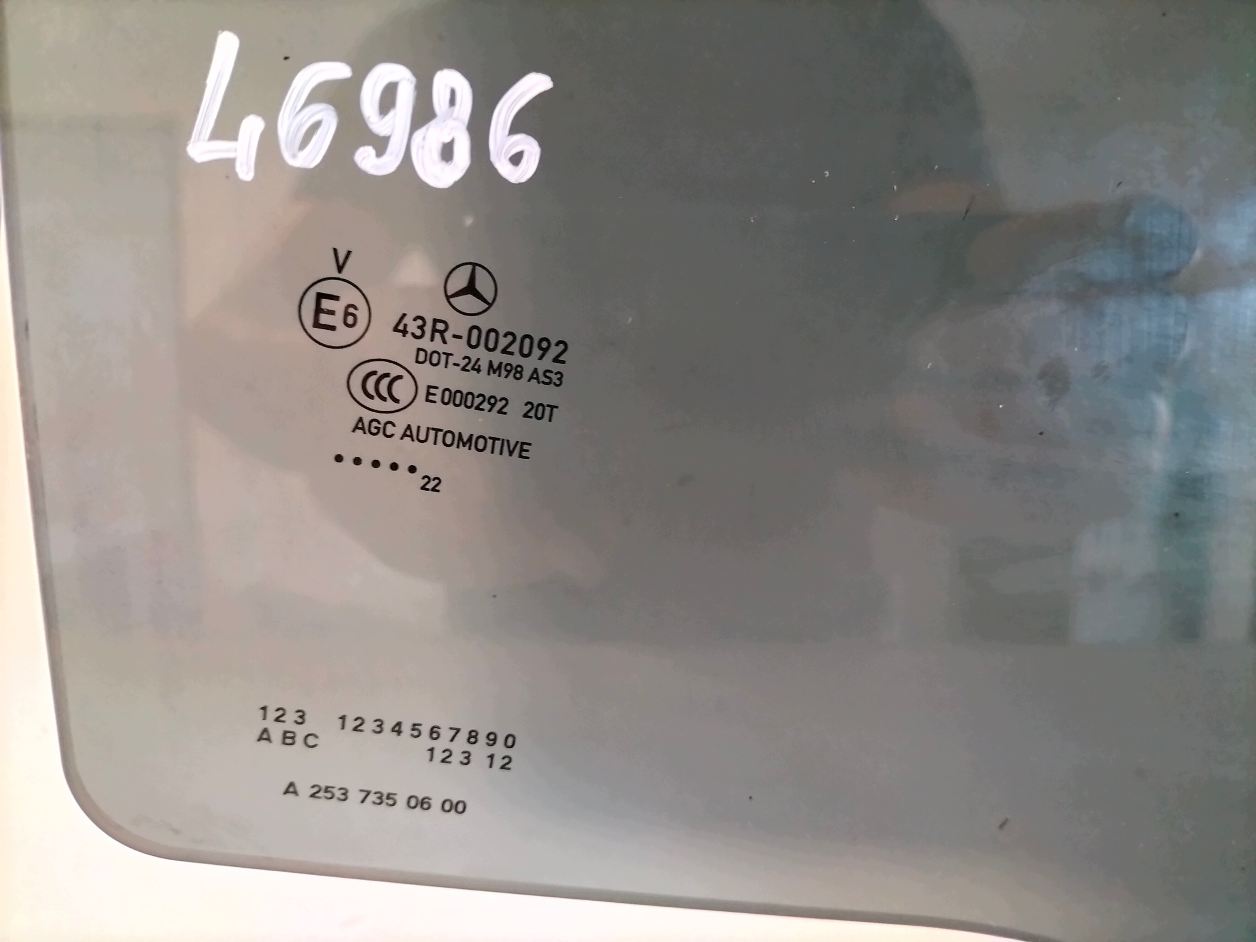 window rear rear part right MERCEDES GLC X253 15