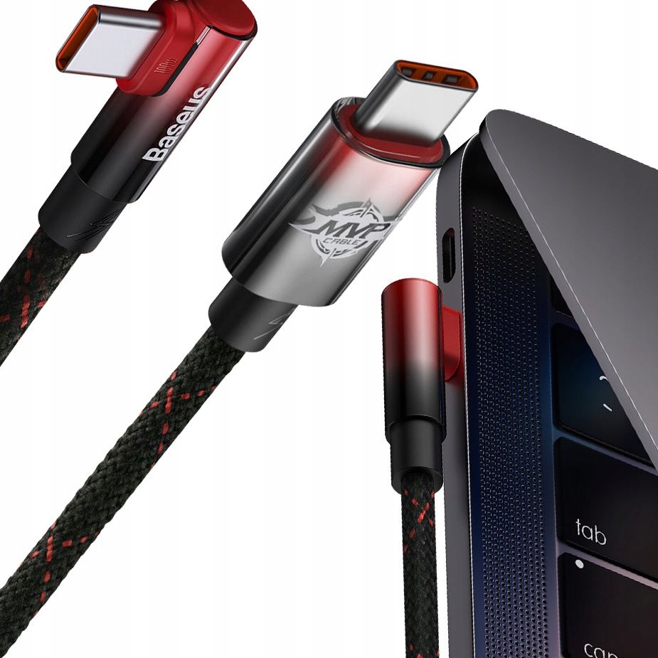 

Kabel krótki kątowy usb-c szybkie ładowanie Baseus