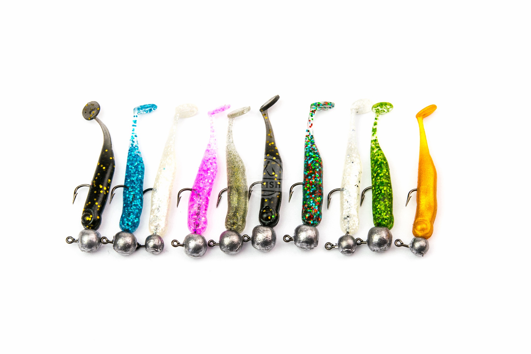 Gumy Great Fish GF1 Baby (30mm) kolor MIX 10szt. główki jigowe mini