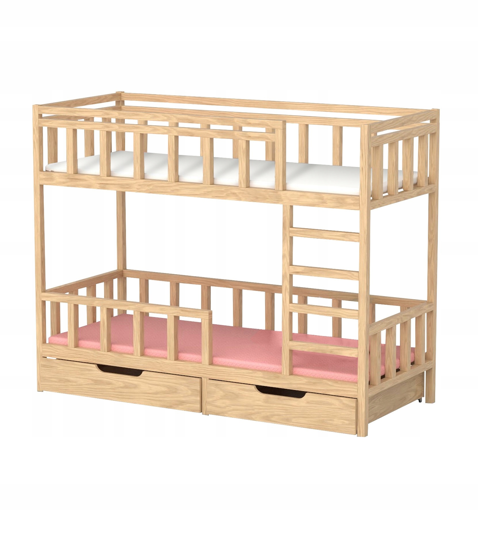 Niemalowane łóżko piętrowe FILIP PLUS – 200x80cm