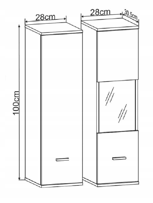 Meblościanka zestaw mebli RTV do salonu WOW 188x190x37 cm nowoczesna Wykończenie naturalne