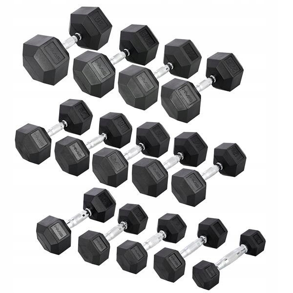 Sztangielka gumowana sześciokątna 18kg HMS HEX PRO Model HEX PRO