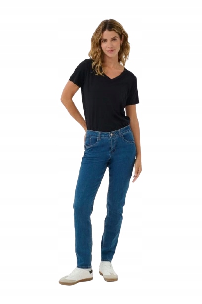 Cream Džíny Rovné S Vysokým Pasem, Klasické Modré, W26 L30 6BA