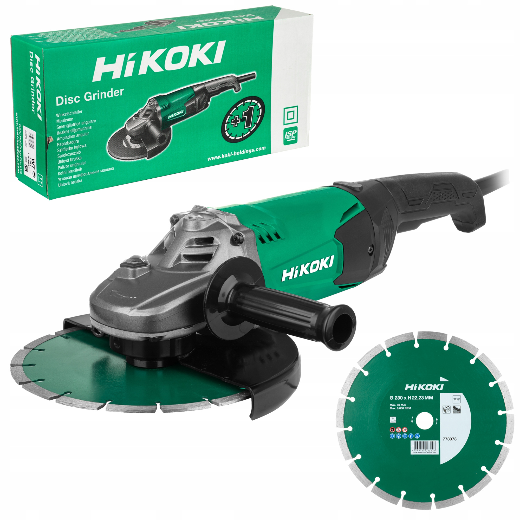 Hikoki Mocna Szlifierka Kątowa Duża G23SW2 230mm 2200W tarcza Diamentowa