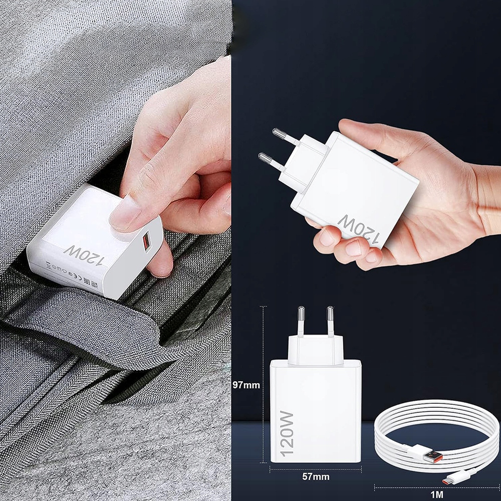 Ładowarka Xiaomi 120W 6A Mi Turbo USB C + Kabel 1m Przeznaczenie do Xiaomi