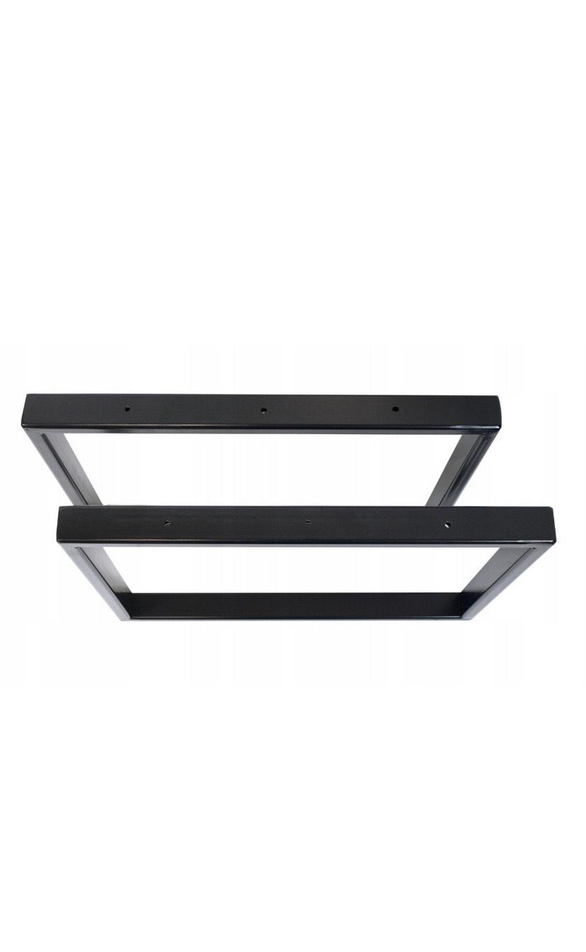 Čierne kovové loft nohy k stolu na lavici