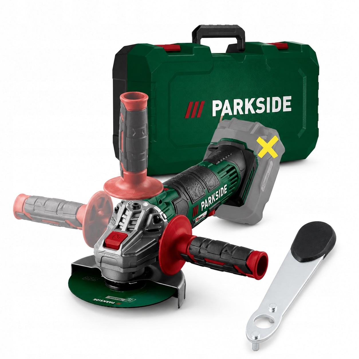 Akumulatorowa szlifierka kątowa Parkside 20V Pwsa 20-Li 125 mm walizka