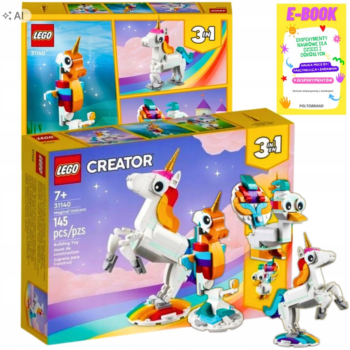 Lego Kwiaty Creator 3W1 Magiczny Jednorożec Dla Dziecka Ebook