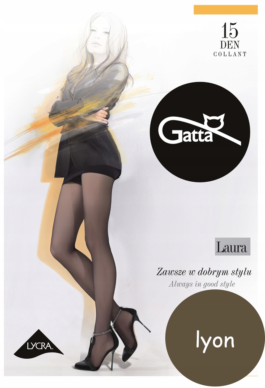 

Gatta rajstopy Laura 15 den Lycra lyon 4 L