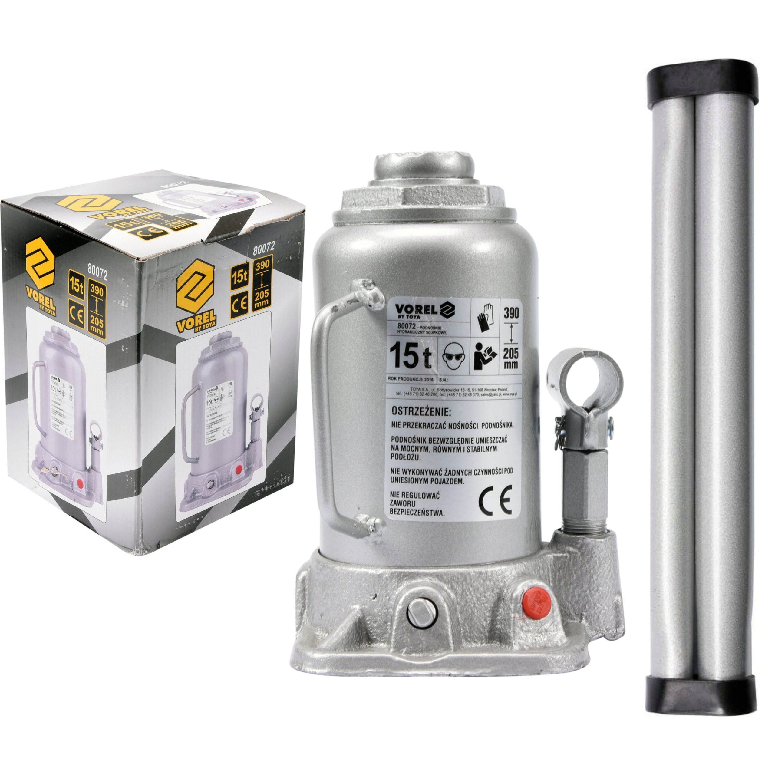 ГІДРАВЛІЧНИЙ ДОМКРАТ VOREL 15T