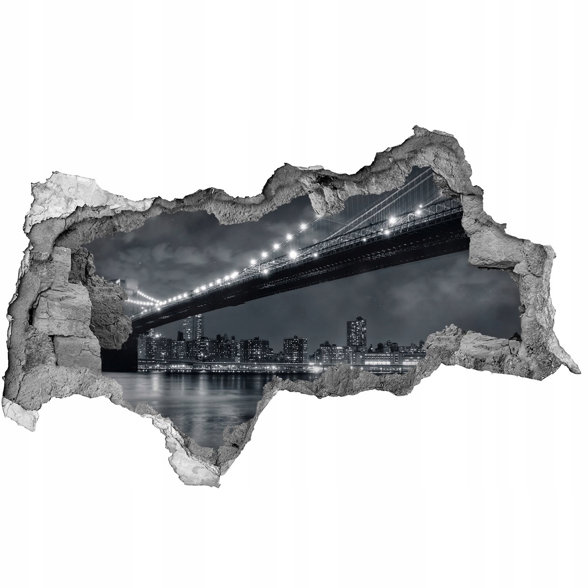 

Fototapeta dziura na ścianę 3d Most Brookliński