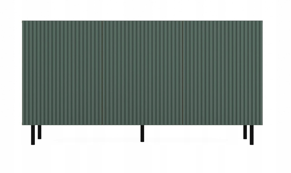 KOMODA 150 cm SZAFKA NOWOCZESNA POJEMNA PÓŁKI DRZWI LAMELE ARTISAN ZIELEŃ Marka VMP