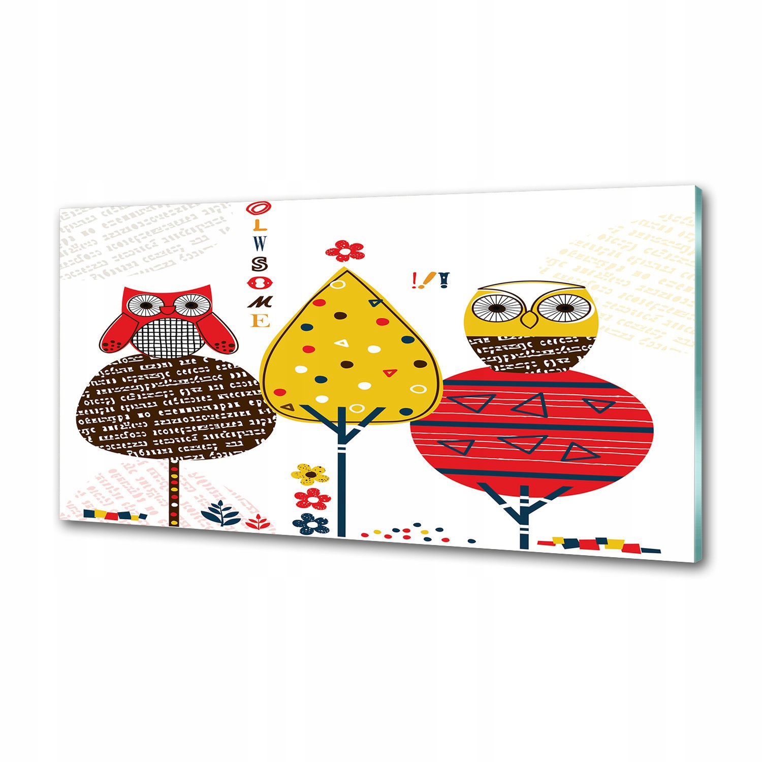 Panel do kuchyne Sovy na strome 120 x 60 cm Lepidlo