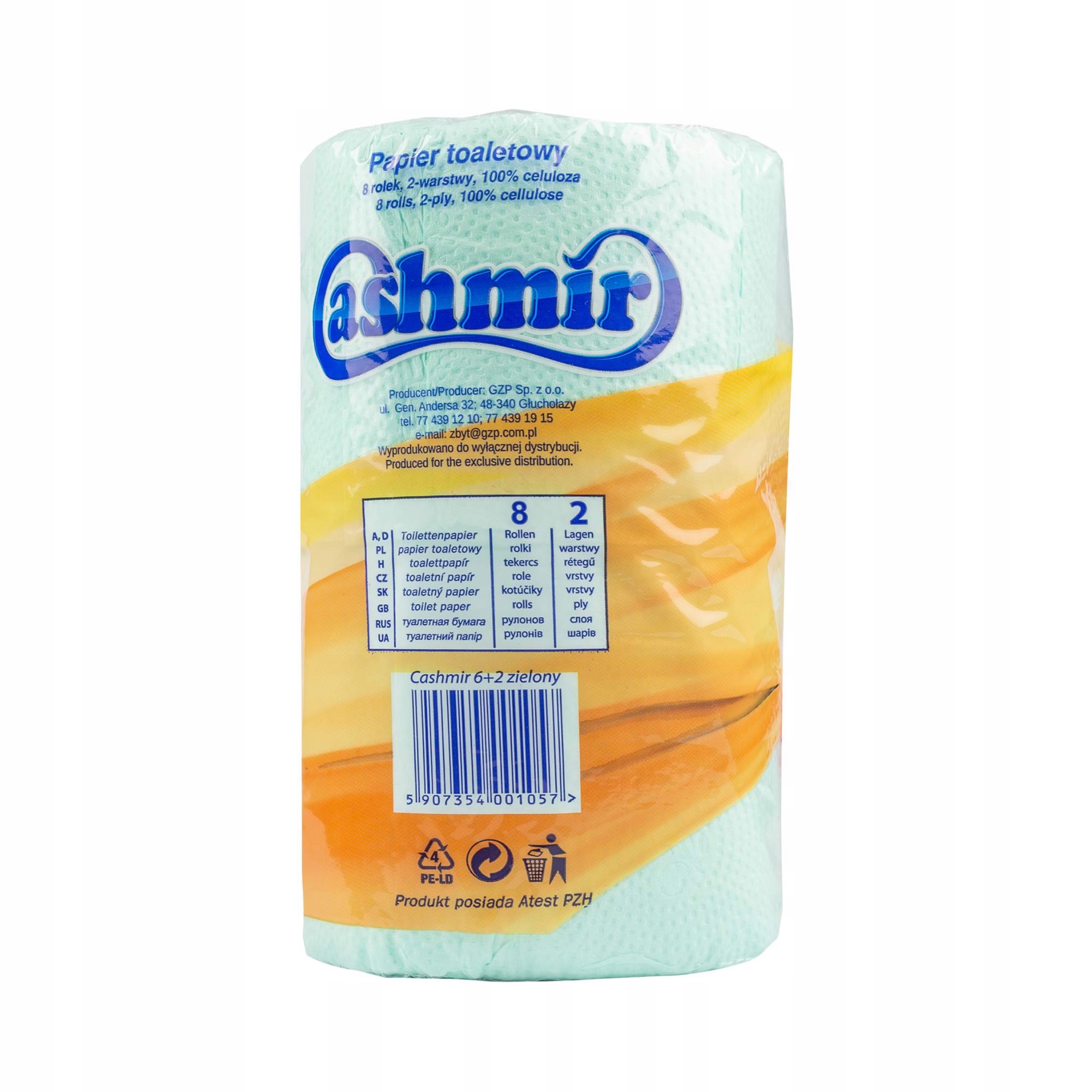 

Cashmir Papier Toaletowy 8 Rolek Zielony