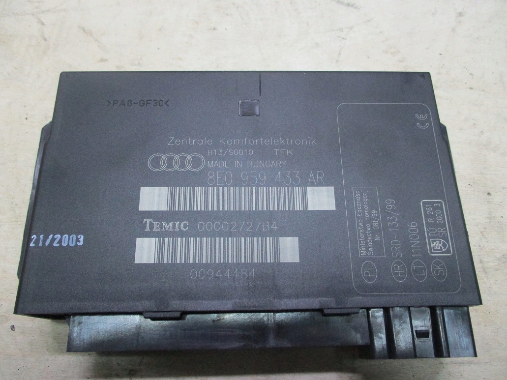 AUDI A4 B6 8E0 00-04R модуль комфорта 8E0959433AR