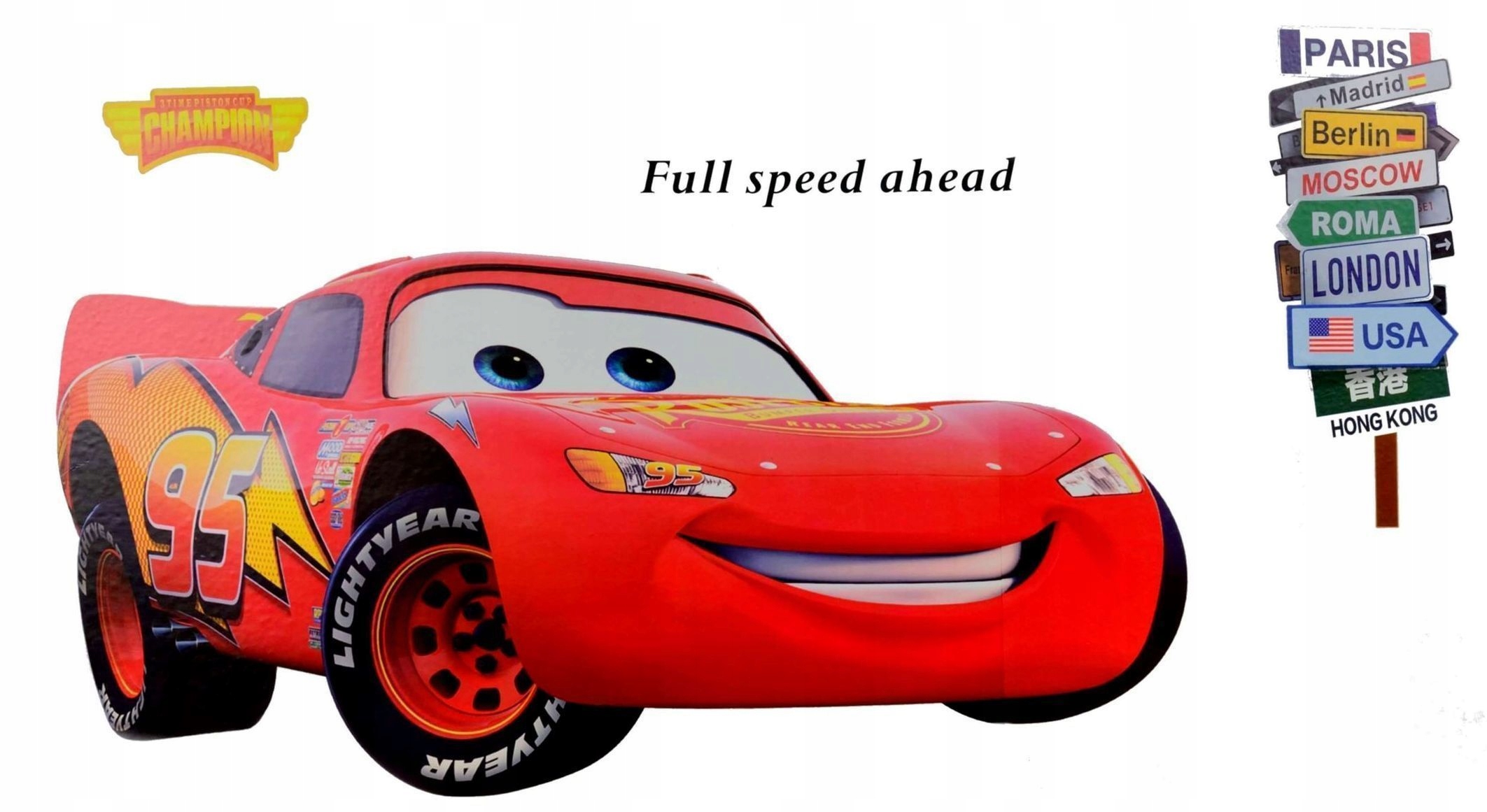 

Naklejki na ścianę ścienne Zygzak McQueen Auta Car