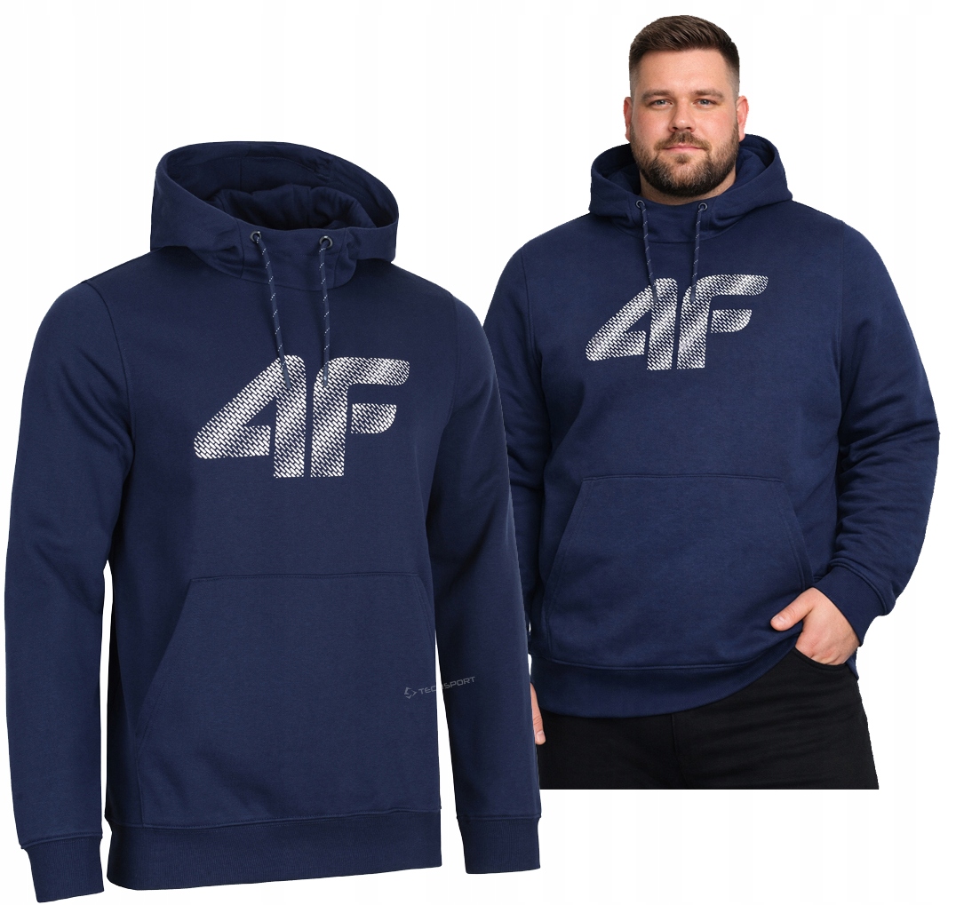 4F Ocieplana Męska Bluza Dresowa Z Kapturem Kangurka rozm XXXXL 4XL