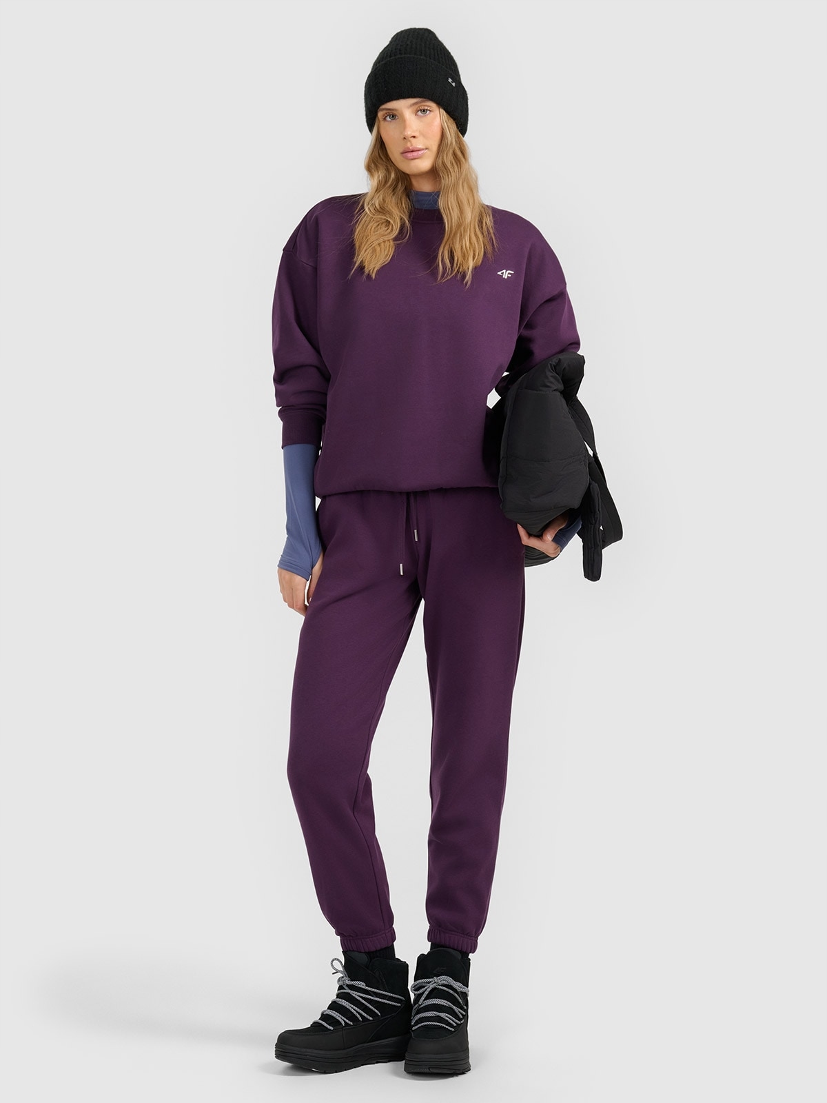 4F Dámské teplákové kalhoty Fialová M