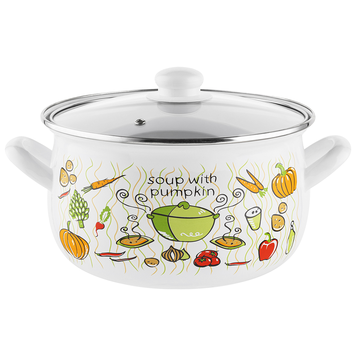 Garnek Emaliowany Tradycyjny Garnek Pyza Lumino Emalia Polska 22cm 5,3L