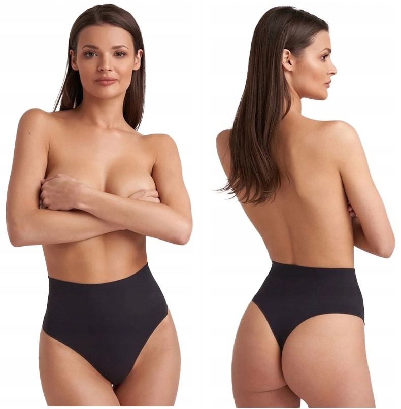 GATTA STRING CORRECT STRINGI WYSZCZUPLAJĄCE Z WYSOKIM STANEM CZARNE S