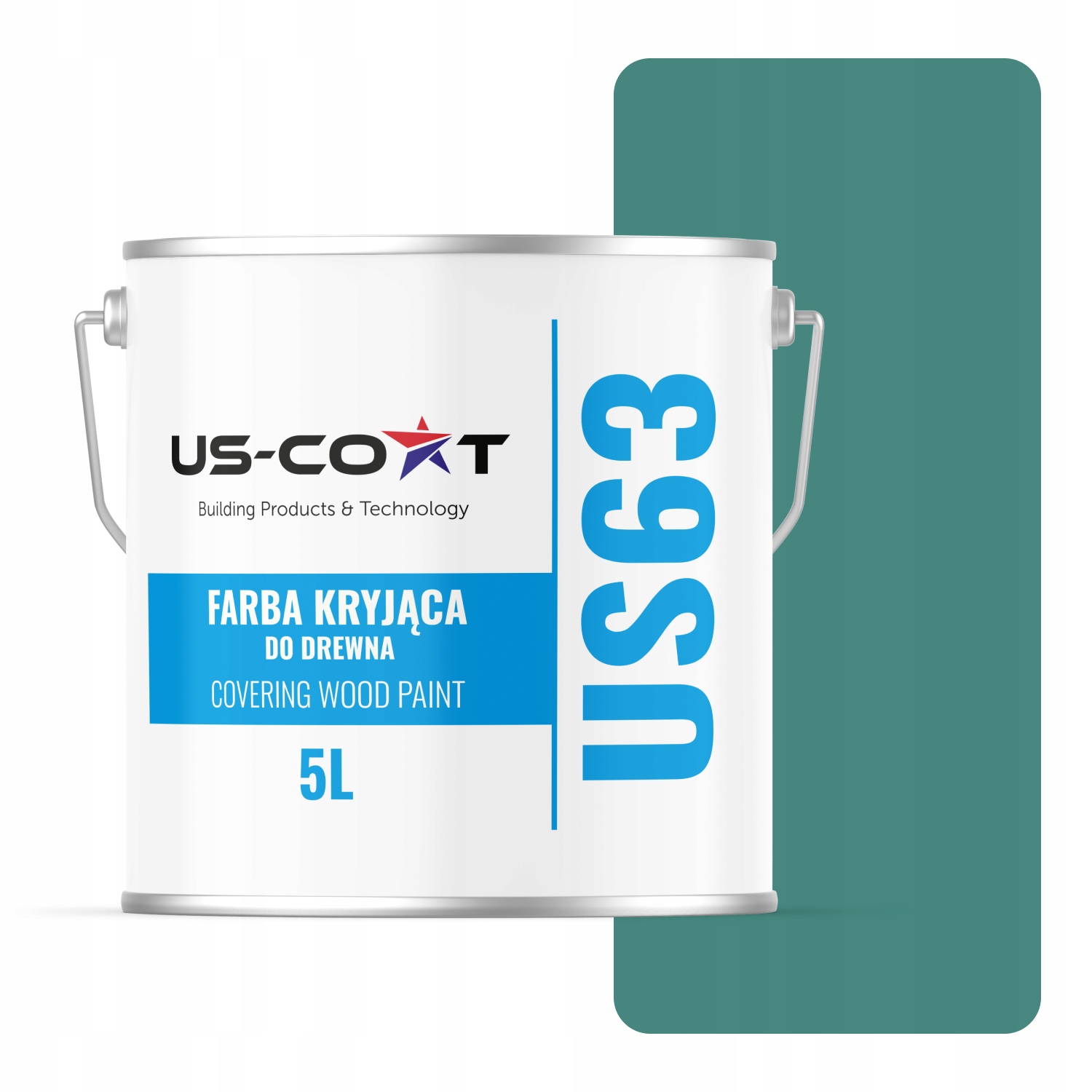 Barva Na Dřevo Kryjící Dveře Renovační Tyrkysová Mátová RAL6033 Lesk 5L