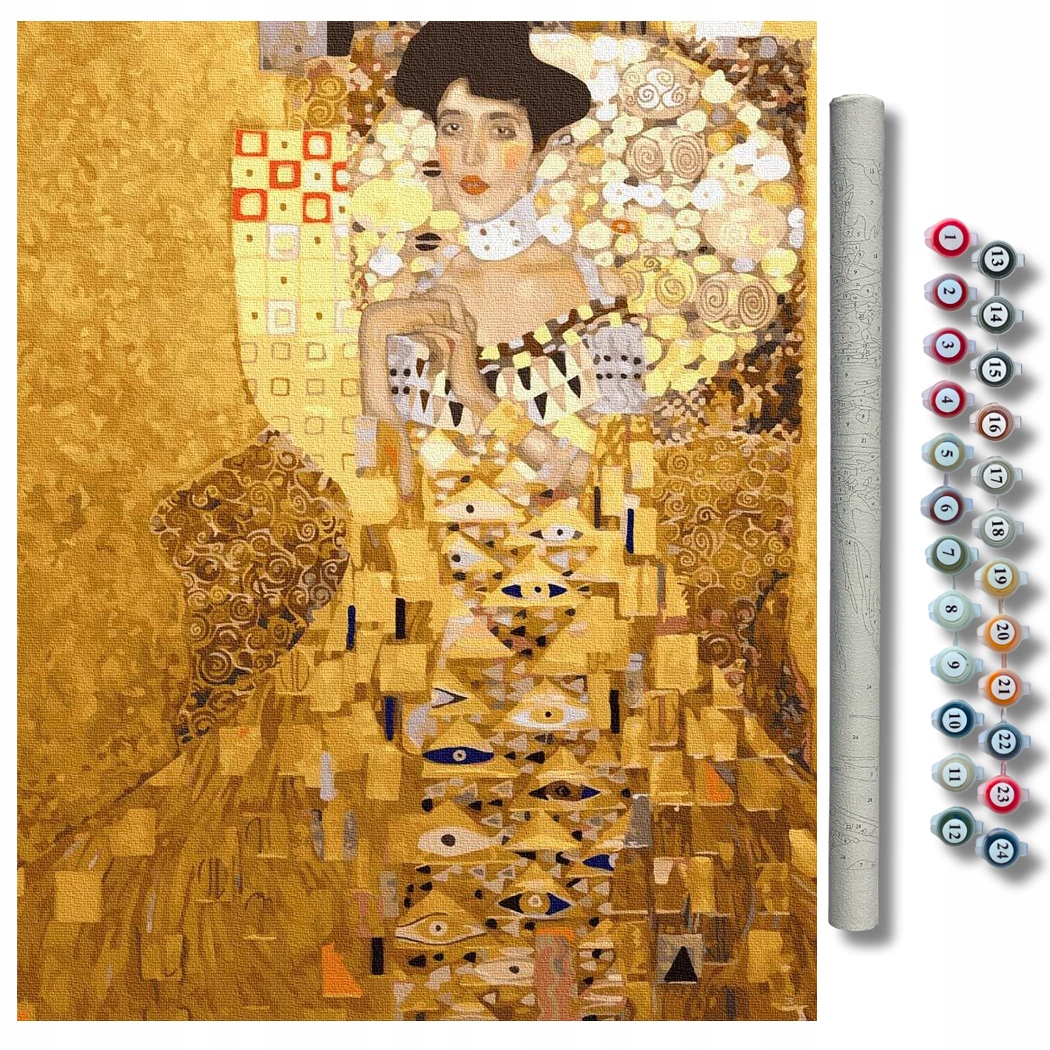 Festővászon számok szerinti festéshez Keret nélkül Klimt Festés Ajándék Artnapi