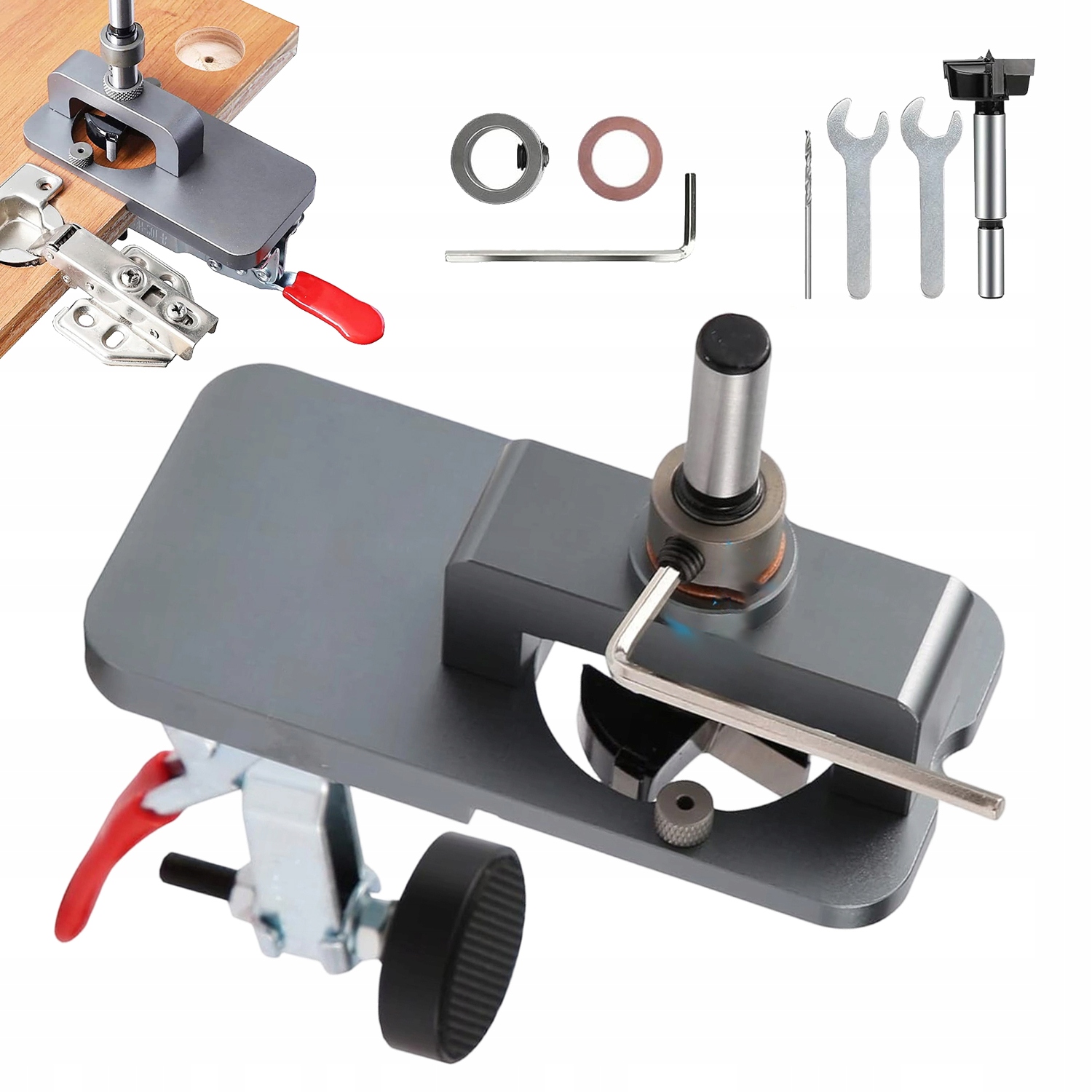 Sada Šablon Pro Vrtání Pod Závěsy 35 MM Svorka S Vrták 2 MM