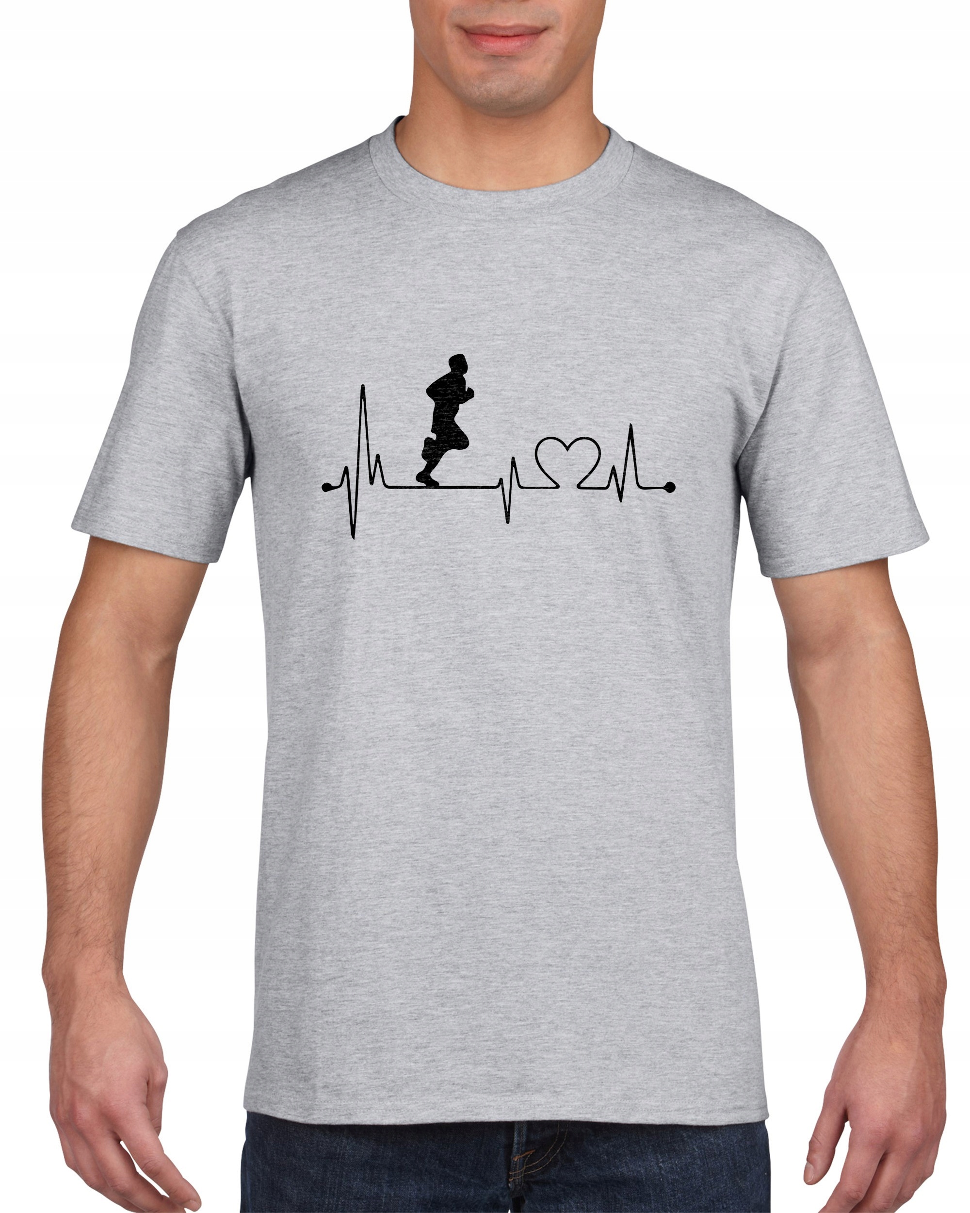 

Koszulka męska Linia życia Ekg bieganie L