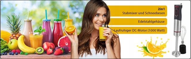 SMS 1226 tyčový mixér 1000W Zasilanie sieciowe