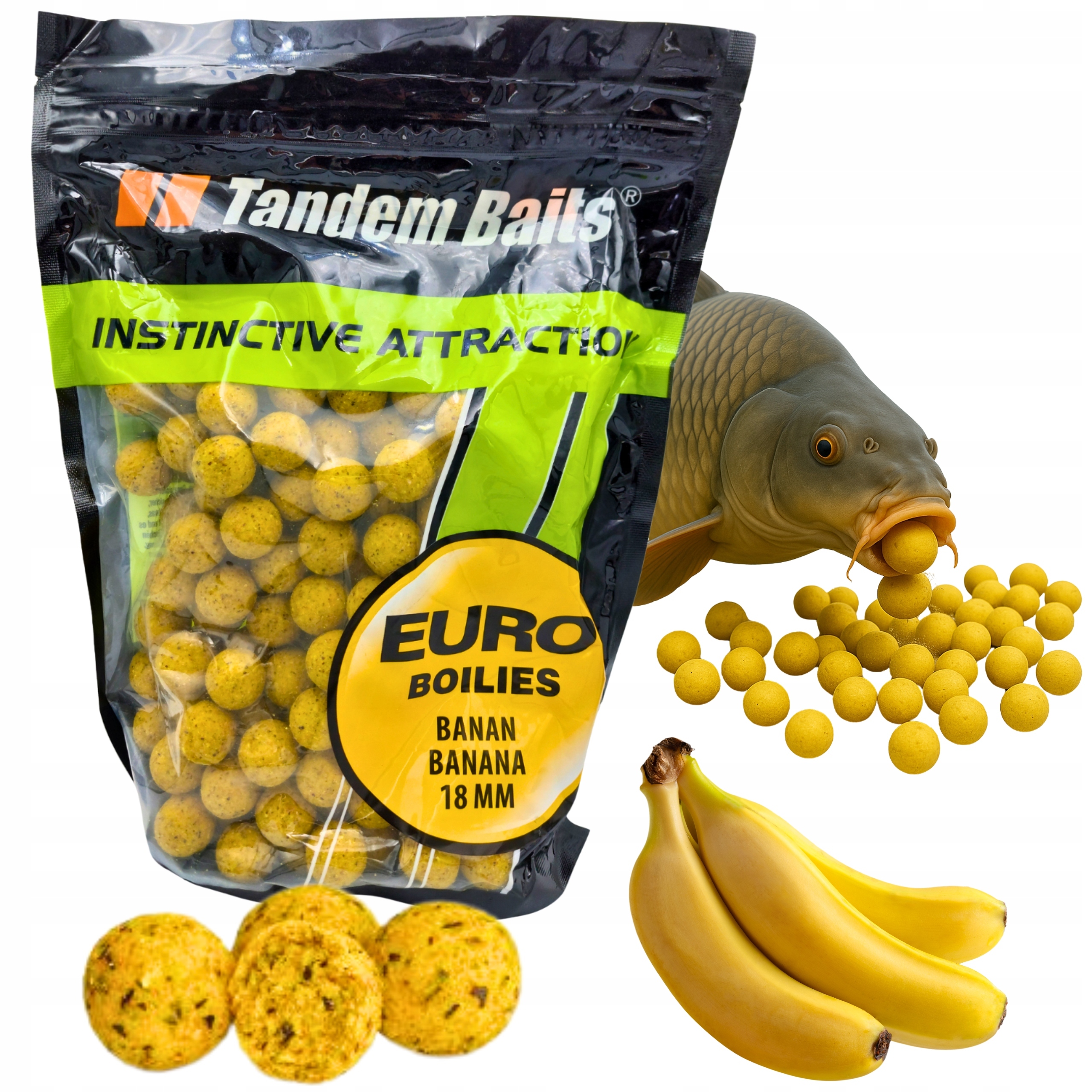 Kulki Proteinowe Tandem Baits Euro Boilies Banan 18mm 1kg