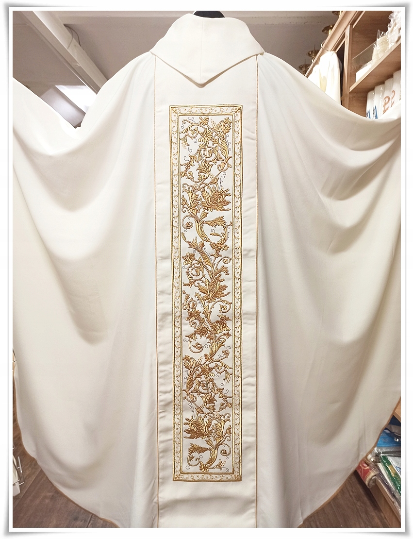 Ornat Gotycki Liturgiczny ecru KOR/040/05 Materiał dominujący syntetyk