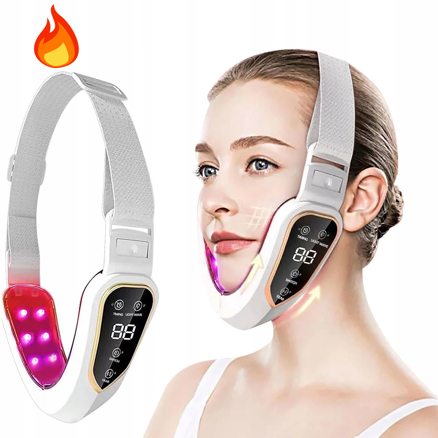 Masážní Přístroj Na Obličej 2V1 Sada Led Terapie Brady Ems Lifting