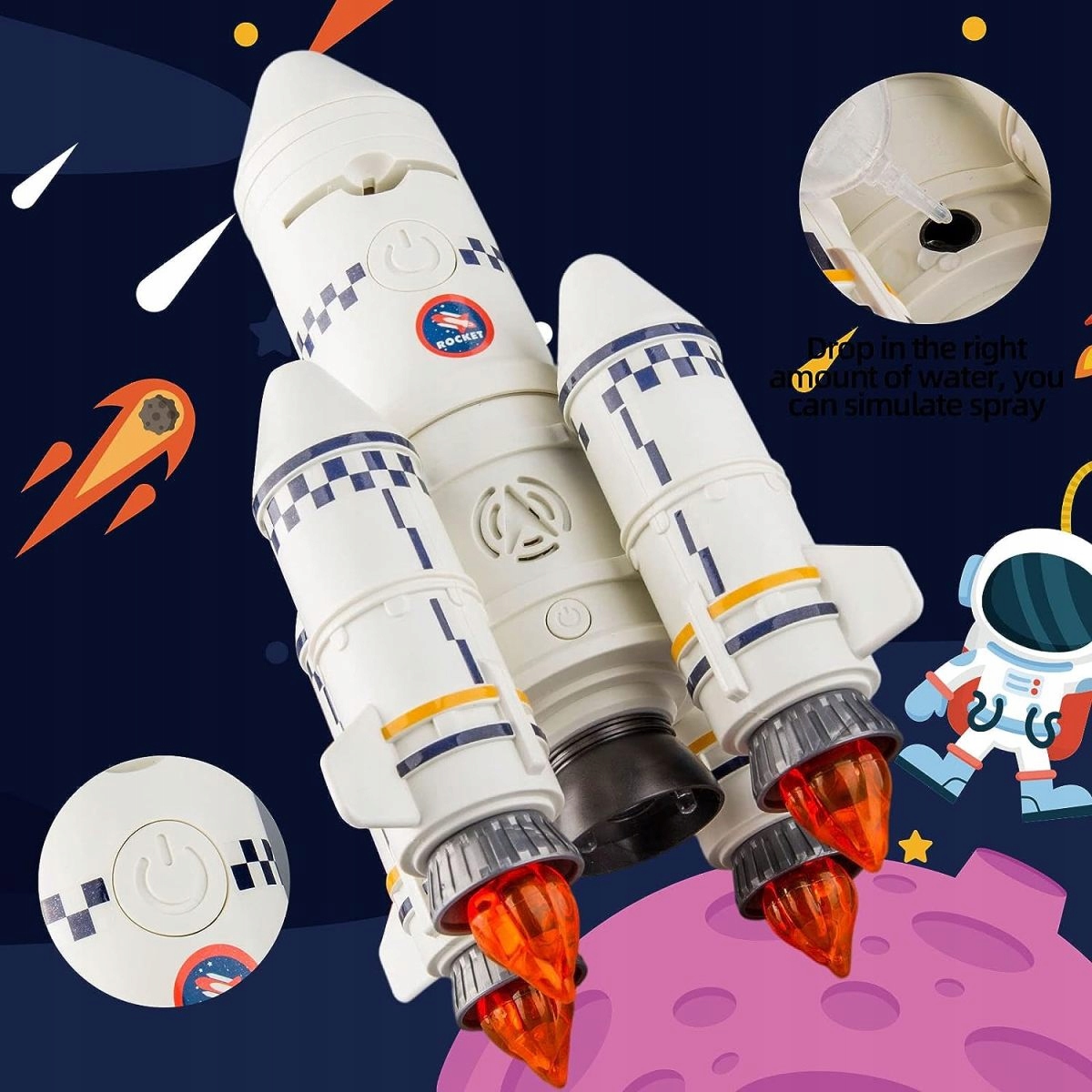 КОСМІЧНА РАКЕТА COSMOS SPACE SHUTTLE ЗВУК 5-в-1 З ПРОЕКТОРОМ ЛАМПИ Серія 543.21.34