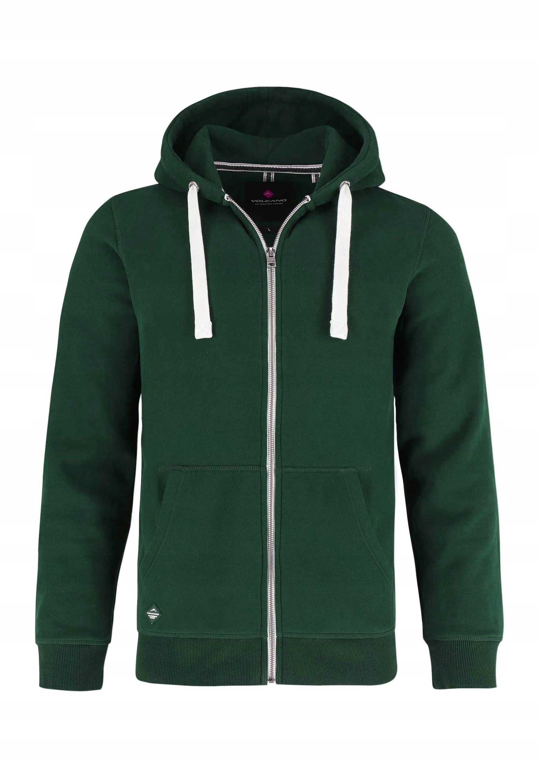 MĘSKA BLUZA Z KAPTUREM BAWEŁNIANA ZIELONA VOLCANO B-STAR M