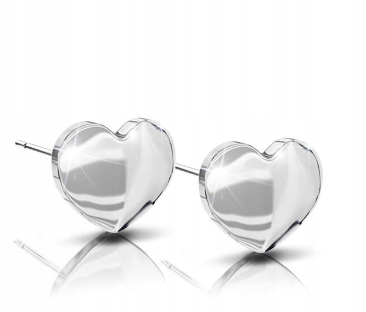 Blomdahl Náušnice Hypoaler Stříbrný Titan Heart 8mm