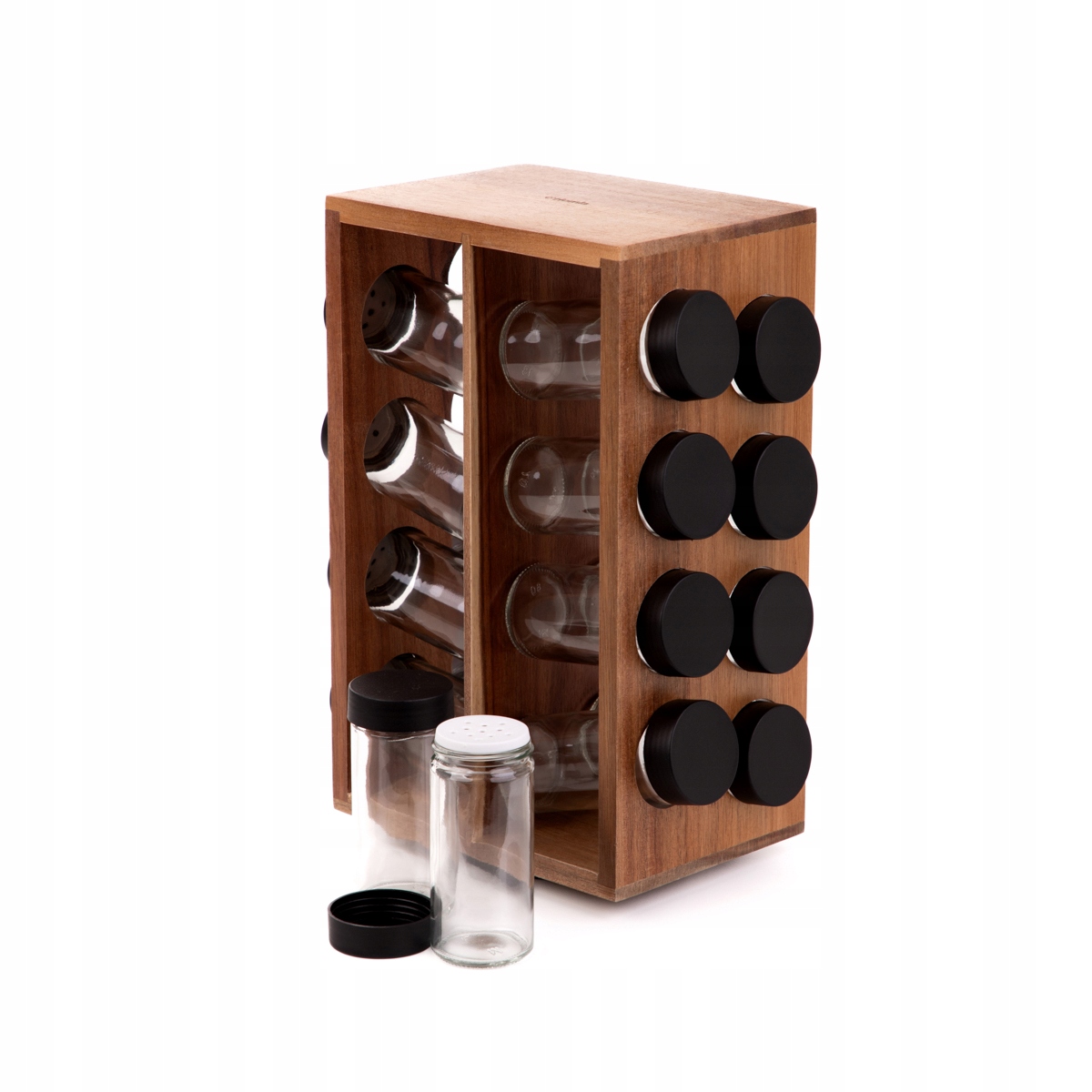 Sada koření Lenne na otočném stojanu, 16 sklenic, 28 x 17 cm Homla