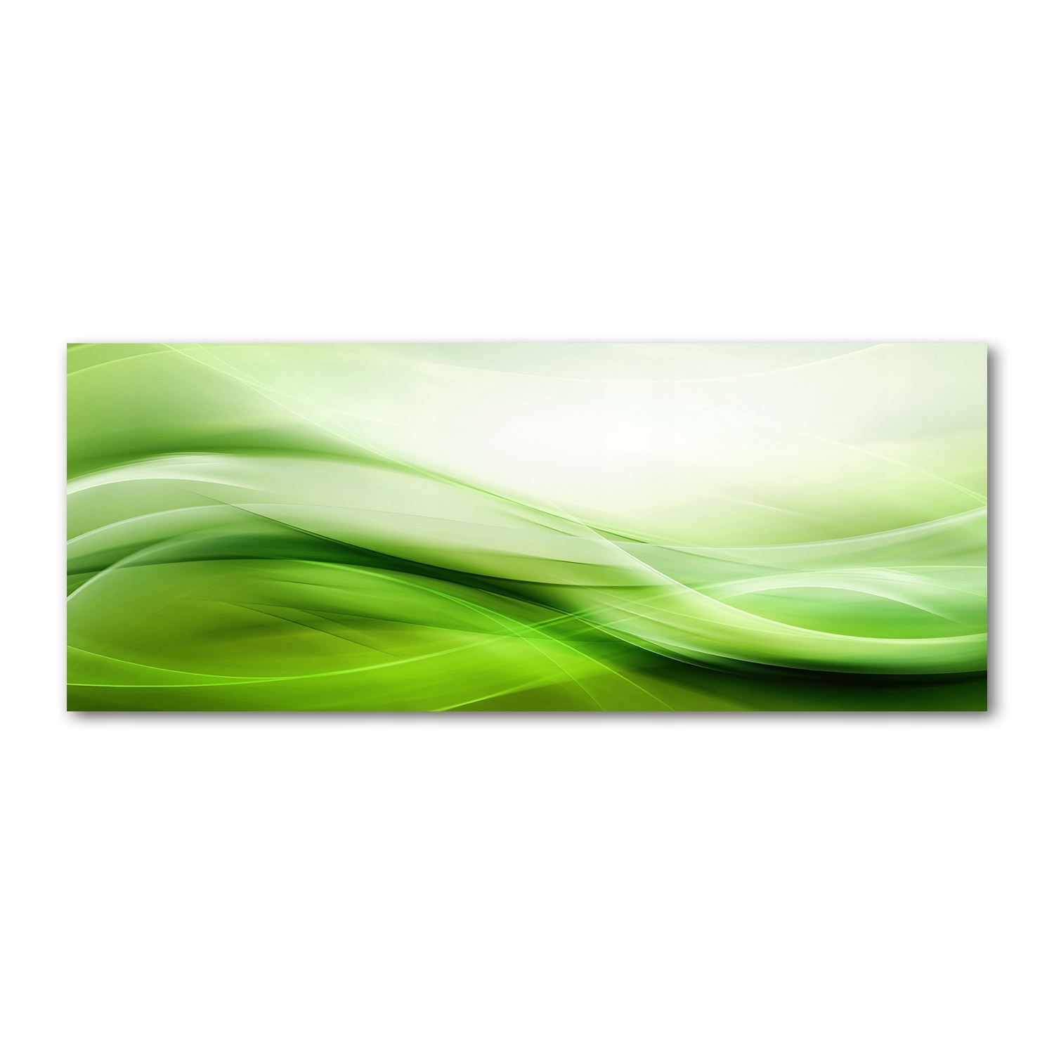 

Foto obraz szkło akryl Zielone fale tło 125x50 cm