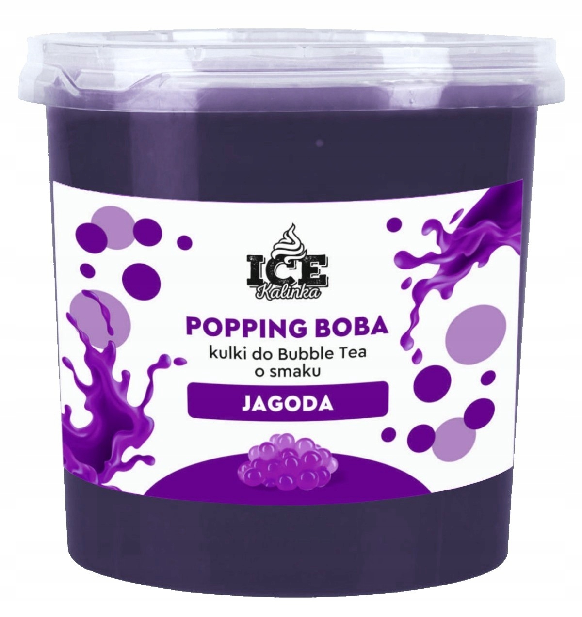 Kulki do Bubble Tea Jagoda 3 kg Popping boba kawior o smaku jagodowym