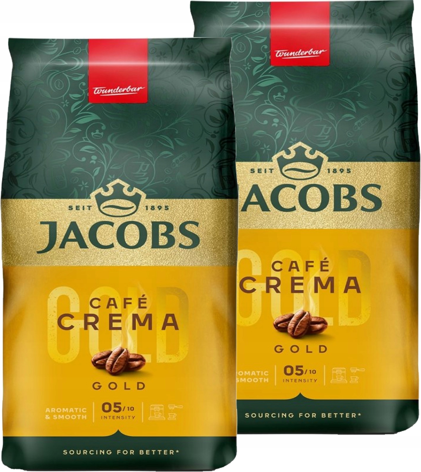 Levně Káva zrnková Jacobs Crema Gold 2x 1 kg