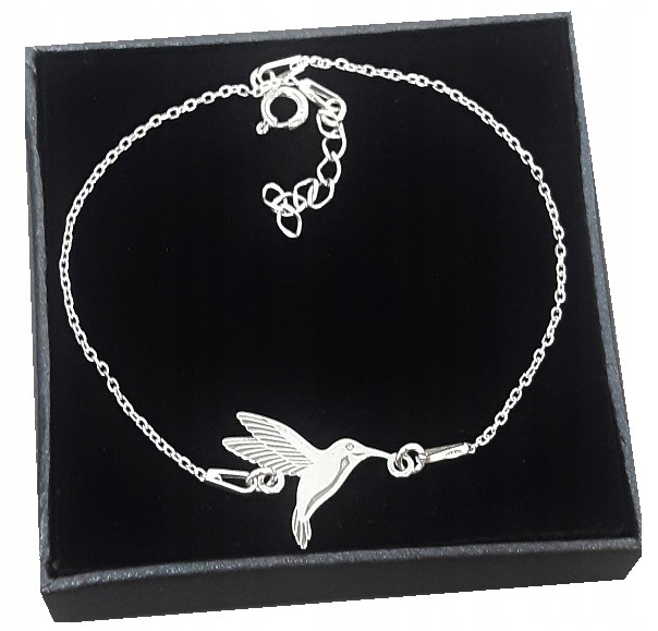 

Srebrna bransoletka Koliber Grawer 925