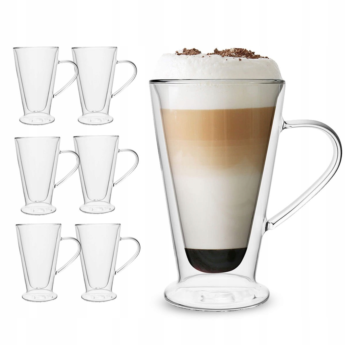 

Zestaw szklanek do latte Florina 400 ml 6 sztuk