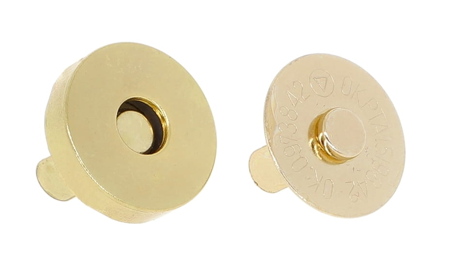 Zapięcie magnetyczne magnes do torebki 18mm złote