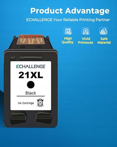 ECHALLENGE 21XL 22XL Tusze Kompatybilne HP PSC DeskJet OfficeJet 2 Sztuki — miniatura 6