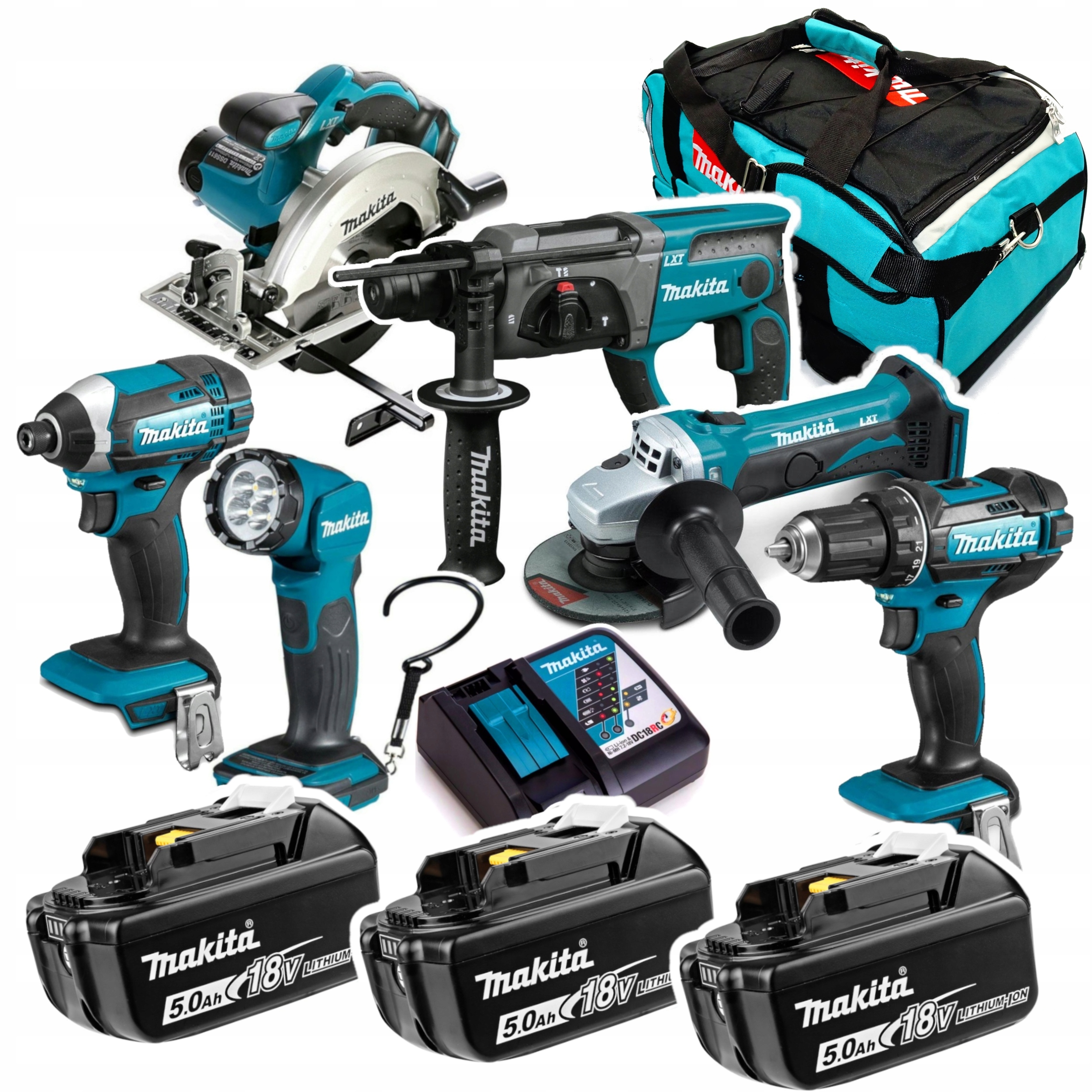 Akumulatorowy Zestaw Combo Makita DLX6068PT 18V 3X5AH Lxt