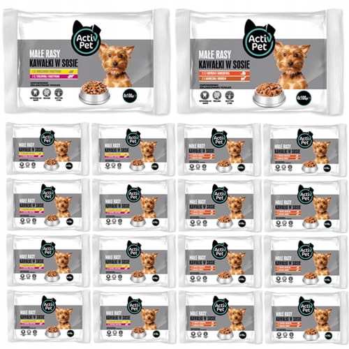 Levně Krmivo pro psy Activ Pet malých plemen Mix 72x100 g