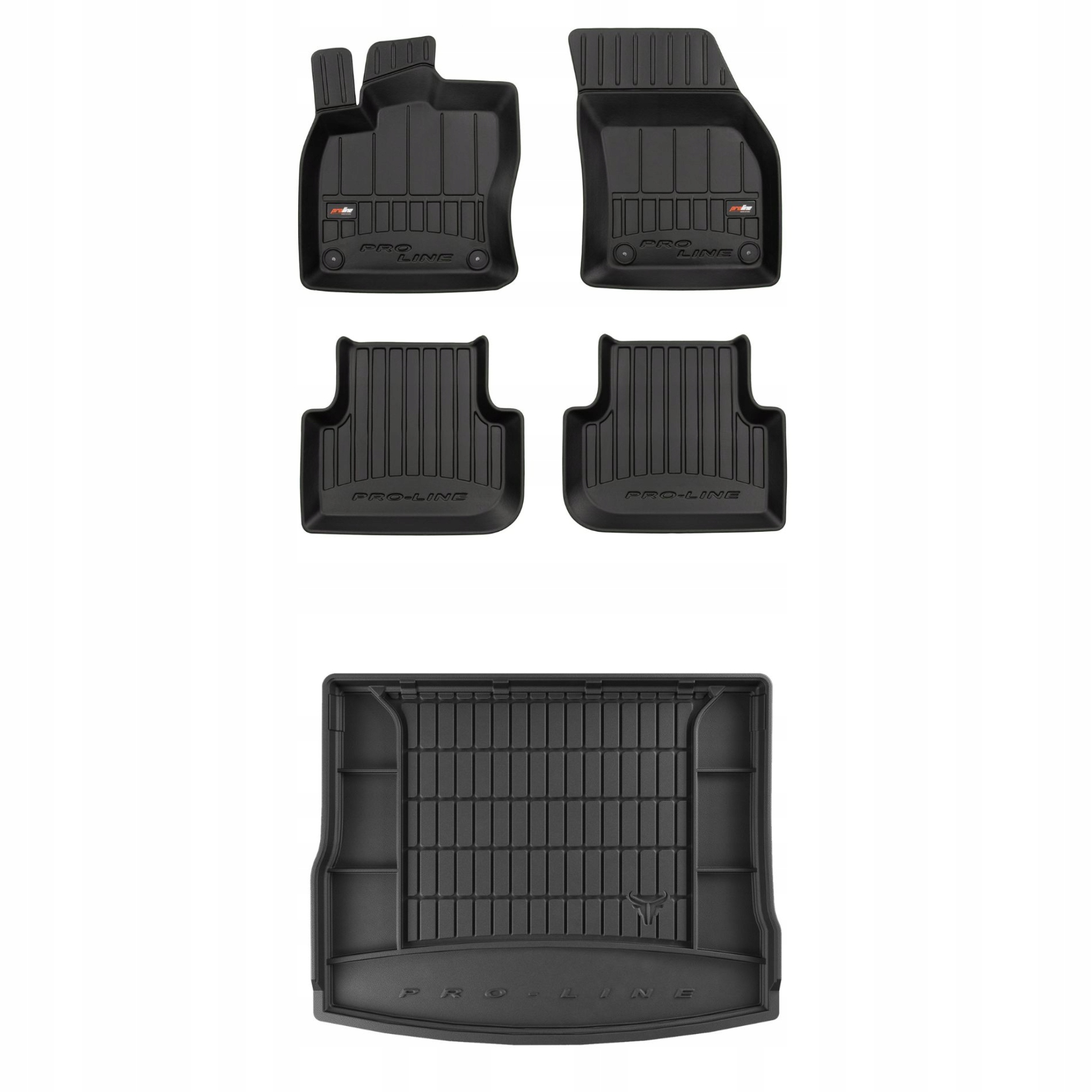 Sada gumových kobercov a rohoží pre Volkswagen Tiguan II 2016-2024