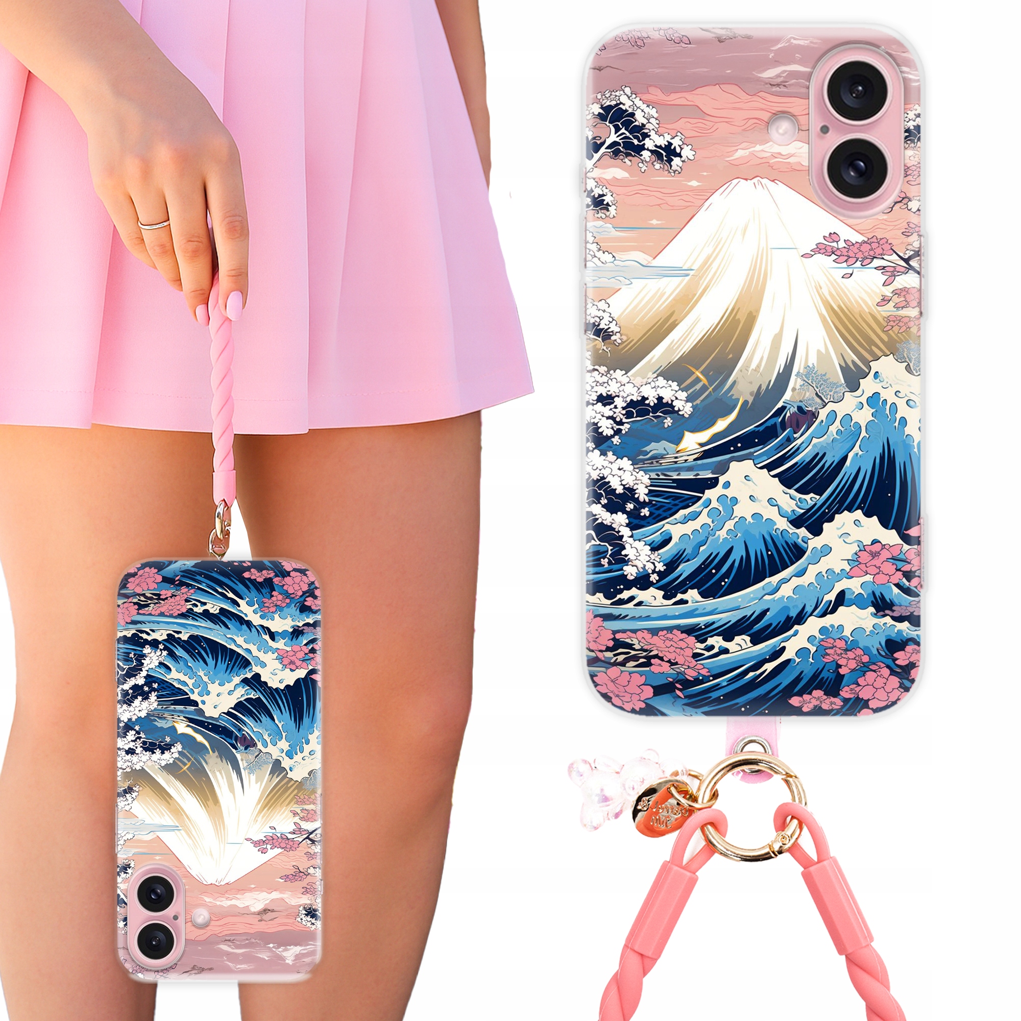 Pouzdro Pro Iphone 16 Pastelové pouzdro růžové vodítko – dokonalá ochrana a design