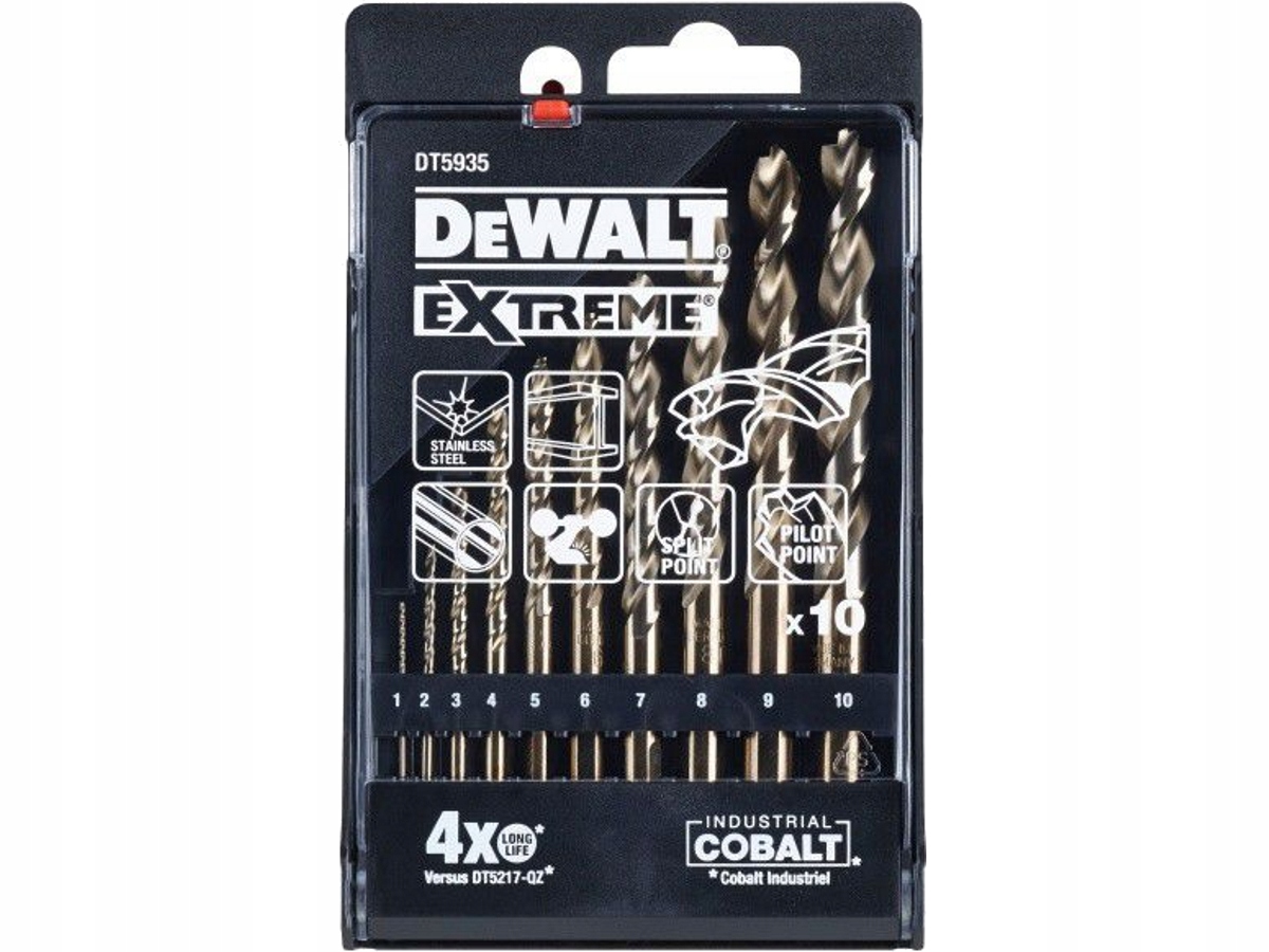 

Wiertła kobaltowe Extreme 10szt DT5935-QZ DeWalt